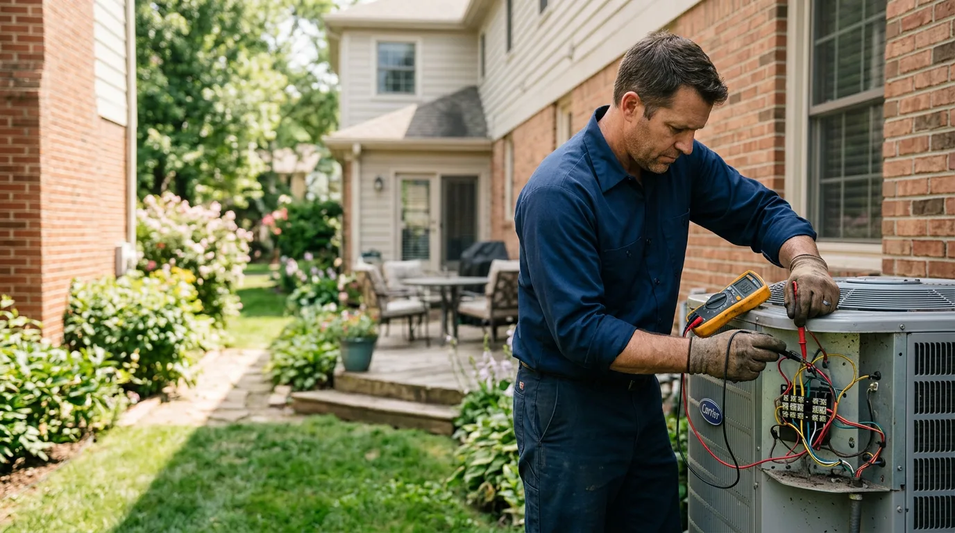HVAC technician working near East Pembroke, NY
